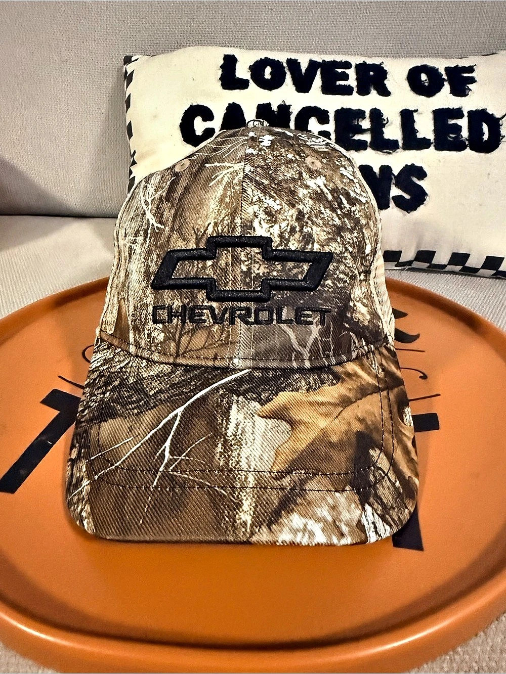 Chevrolet Camouflage Mesh Trucker Hat Brown & Tan